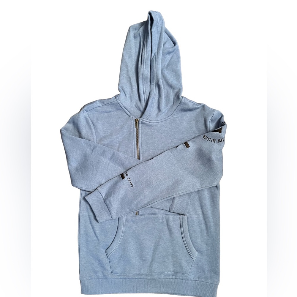 TRUE RELIGION YOUTH SWEATSHIRT BOYS GIRLS KIDS UNISEX SWEATSHIRT BLUE HOODED NEW
